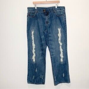 Seven 7 Jeans Distressed Straight Leg Y2K Jeans Size 20